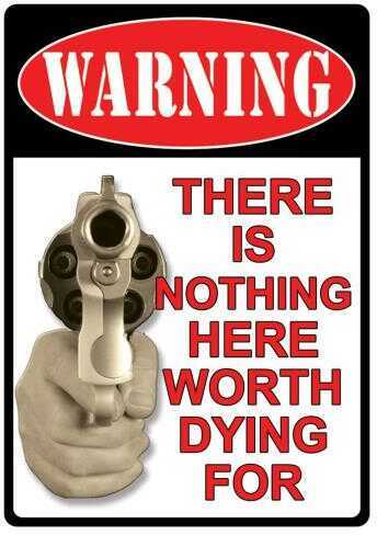 Rivers Edge Products 12" x 17" Tin Sign Warning-There's Nothing Here 1502