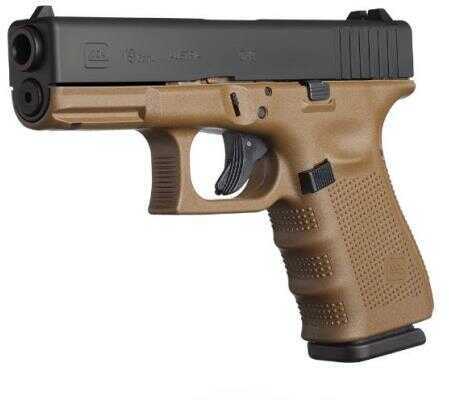 GLOCK Semi-Auto Pistol G19 G4 FDE 9MM 10+1 4.0 FS 3-10 Rounds MAGS | ACCESSORY RAIL 9mm Barrel 4"