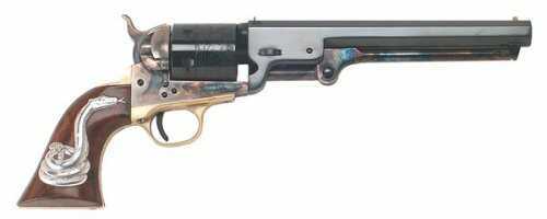 Cimarron Man With No Name 38 Special 7.5" Barrel Revolver Silver Snake Inlay