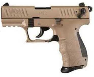 Walther Arms P22 QD Tactical 22LR Full Flat Dark Earth 10 Round 3.42" Threaded Barrel With Adapter Semi-Auto Pistol