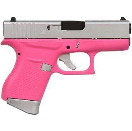 Pistol Glock 43 9mm 3.39" Barrel 6rd Pink Frame Satin Aluminum Slide Finish