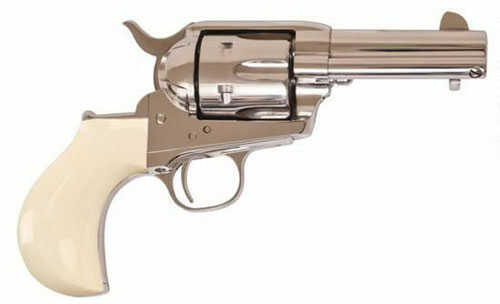 Cimarron Doc Holliday 45LC Fixed Sights 3.5" Barrel Stainless Steel Finish Polymer Ivory Grip Revolver Pistol