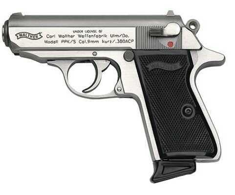 Walther PPK S 32 ACP Stainless Steel 8 Round 3.35" Barrel DA/SA Synthetic Grip Pistol VAH32001