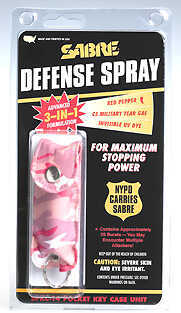 Sabre Advance 3-in-1 Spray .5oz, Pink Camo Key Case SPKC-14PC-US