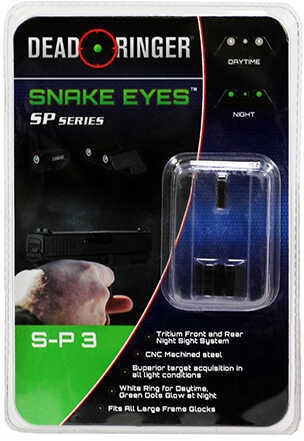 Click to see larger image. Dead Ringer SP Tritium Night Sights for Glock S-P 3 Md: DR4937