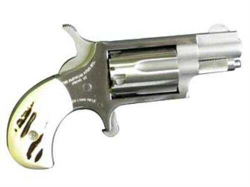 North American Arms Mini Revolver 22 Long Rifle 1.125" Barrel 5 Rounds Stainless Steel With Imitation Stag Grips Pistol