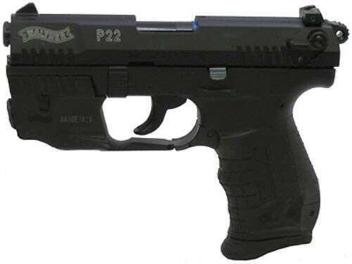 Walther P22 Series Pistol 22 Long Rifle 10 Shot 3.4" Barrel DA Black With Laser Semi Automatic WAN22010