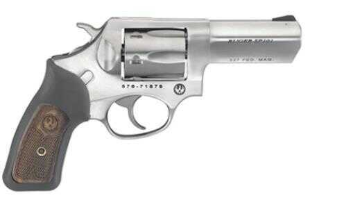 Ruger Sp101 Revolver 327 Fed Mag 3'' Barrel 6 Shot Stainless Steel Finish Rubber With Wood Insert Grips