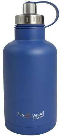 EcoVessel Vessel Boss Triple Insulated Growler w/infuser Blue 64oz