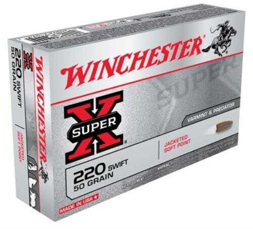 220 Swift 20 Rounds Ammunition Winchester 50 Grain Soft Point