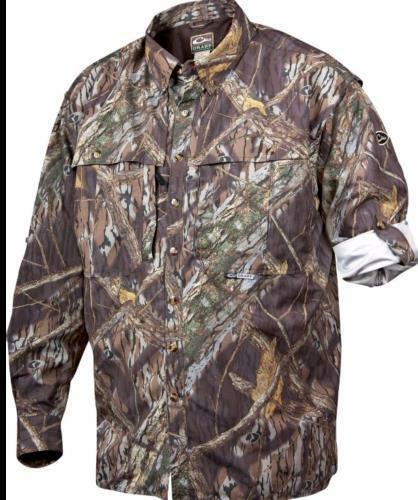 Click to see larger image. Drake Waterfowl Long Sleeve Wingshooter Shirt Mossy Oak Shadow Branch X-Large