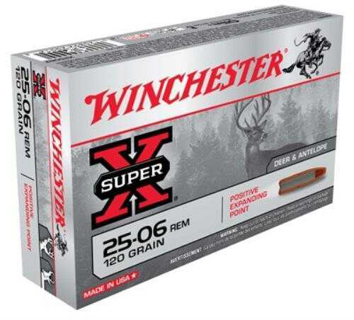 25-06 Remington 20 Rounds Ammunition <span style="font-weight:bolder; ">Winchester</span> 120 Grain Pointed Soft