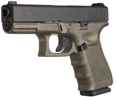 Pistol Glock 19 Double Action Only 9MM w/Fixed Sights & Olive Drab Finish 15 + 1 Round