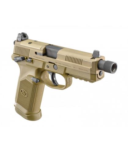 Pistol FN FNX-45 Tactical Semi Auto Handgun .45 ACP 5.3" Threaded Barrel 15 Rounds Black/Flat Dark Earth