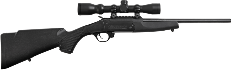 Traditions Rifle Crackshot Youth 22 LR 16.5" Barrel Blued Synthetic With 4X32mm Mounted Scope Single Shot Break Open