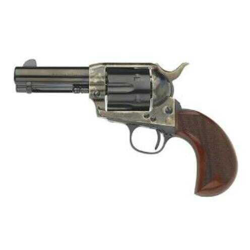 Revolver Taylor's & Company <span style="font-weight:bolder; ">Uberti</span> 1873 Cattleman 357 Magnum Checkered Birdshead Grip 3 1/2" Barrel Blued 6 Round
