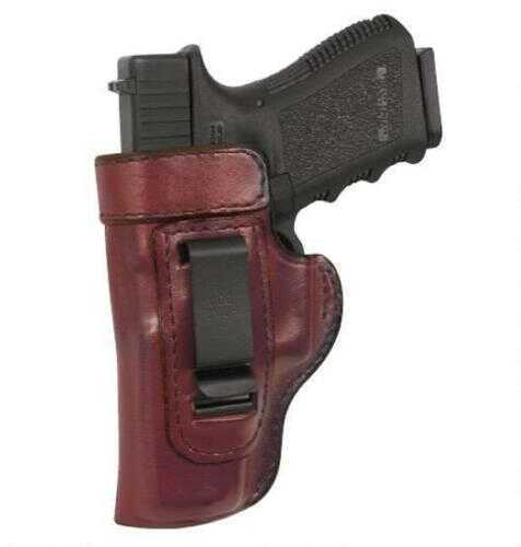 Don Hume H715M Clip-On Holster Inside The Pant Fits Glock 42 Left Hand Brown Leather J167105L
