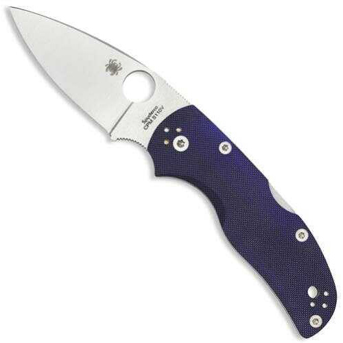 Spyderco Native 5 Folding Pocket Knife 2.95" Drop Point S110V Steel Blade G-10 Handle Dark Blue