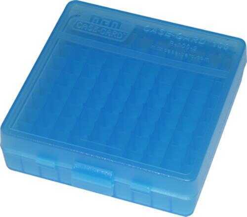 MTM Ammunition Box 100 Round Flip-Top 41 44 45 LC Clear Blue P-100-44-24-img-0