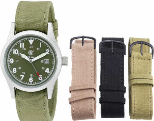 Smith & Wesson Military Multi Canvas Strap Watch Olive Drab-img-0