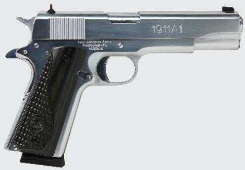 Click to see larger image. Iver Johnson 1911A1 38 Super Automatic 5" Barrel Fixed Sight 8 Round Chrome Finish Black Dymondwood Grip Semi-Auto Pistol