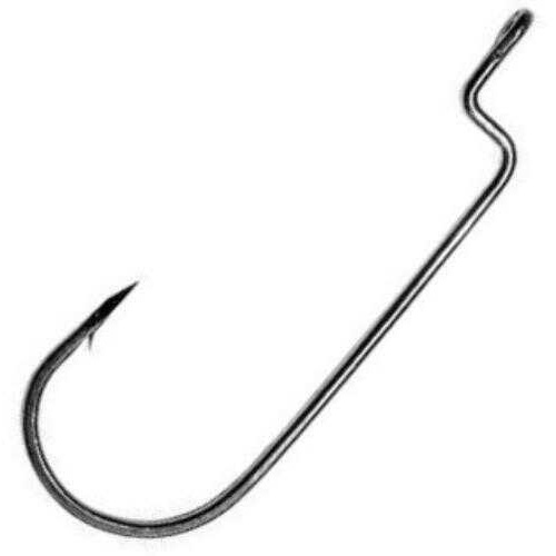 Trokar Worm Hook Black Chrome Round Bend XL 15pk-img-0