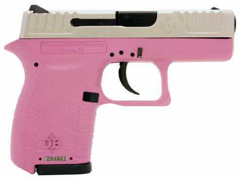 Diamondback Firearms Semi Automatic Pistol 380 ACP D A Only 2.8"Barrel 6+1 Rounds Pink Poly Grip Frame Nickel Slide DB380HPEX