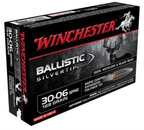 30-06 Springfield 20 Rounds Ammunition Winchester 168 Grain Ballistic Tip