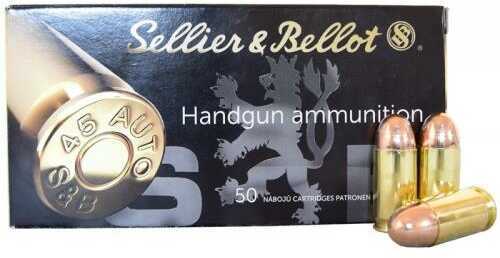 45 ACP 50 Rounds Ammunition Sellier & Bellot 230 Grain Full Metal Jacket