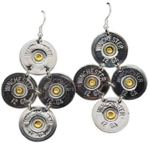 Spent Rounds Designs 12 Gauge Winchester Joan A Earrings Diamond Shape Silver