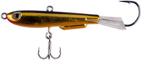 Johnny Darter Hard Bait Lure 1 3/16" Length 3/8 oz 2 Number 10 Hooks Black/Gold Per Md: 142864