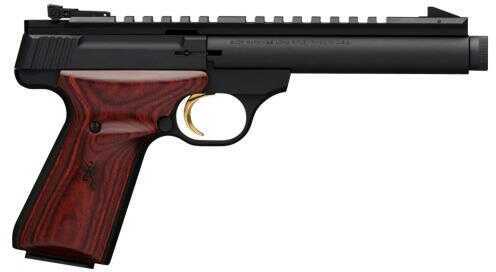 Click to see larger image. Pistol Browning 051 527490 Buck Mark Field Target .22LR Suppressor Ready 5.5" Barrel 10+1 Cocobolo Grips Blued Fin