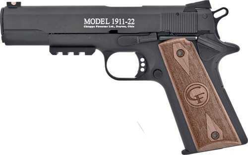 CHIAPPA 1911-22 Tactical Pistol 22LR 5" Barrel Fixed Sight 10 Round Black With Rail And 2 Mags
