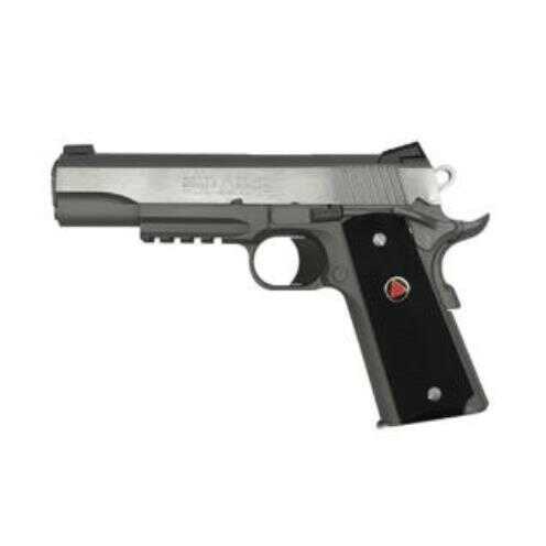 Colt Delta Elite 10mm Pistol 5 Inch Barrel 8 Round Black Grip With Rail Stainless Finish Semi-Automatic 02020RG