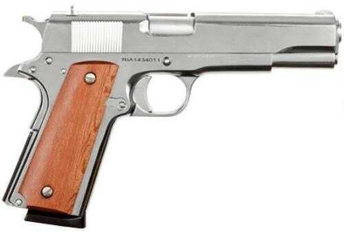 Rock Island GI Standard 1911 45 ACP 5" Barrel 8 Round Polished Nickel Finish Semi Automatic Pistol