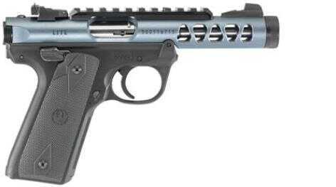 Pistol Ruger Mark IV 22/45 Lite 22LR 4.4" Threaded Barrel 10 Rounds Black Polymer Frame Diamond Gray Anodized Fi