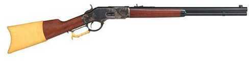 Taylors & Company 1873 Comanchero Lever Action Rifle 45 Long Colt 20" Octagonal Barrel Buckhorn Rear/Gold Bead Sight Walnut Straight Stock 10-Round Capacity Case Hardened Frame