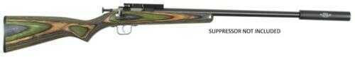 Crickett Rifle 22 Long 16.125" Threaded Barrel Single Shot Blued with Laminate Camo Stock