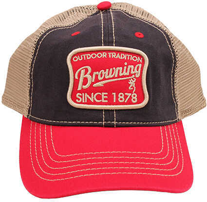 Trenton Cap, Red/Black/Tan