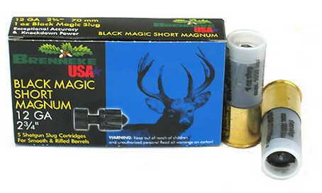 Brenneke Black Magic Magnum Slug Magic12 Gauge 2 3/4" (Per 5) SL-122BMM-1205826