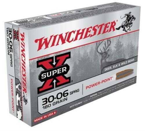 30-06 <span style="font-weight:bolder; ">Springfield</span> 20 Rounds Ammunition Winchester 180 Grain Soft Point