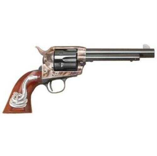 Click to see larger image. Cimarron Uberti Single Action Army Man With No Name 45 Colt 5.5" Barrel 6rd Case Color Frame Blued Finish Walnut Grips Snake Inlay