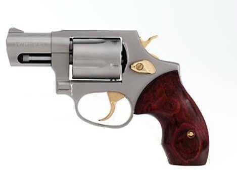 Taurus M85 SSGRC 38 Special +P 2" Barrel Stainless Steel 5 Round With Gold and Rosewood Accents Fixed Sights DA/SA Revolver 2850029GR