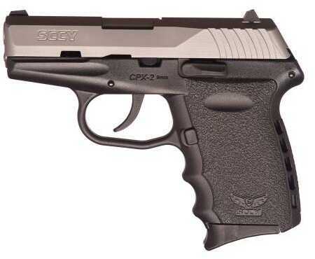 Pistol SCCY Industries CPX-2 9mm Luger 3.1" 10+1 Black Zytel Grip Black/Satin Stainless Steel CPX2TT