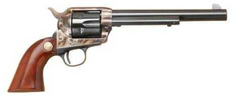 Cimarron 1873 SAA Model P Revolver 7.5" Barrel 44 Special Case Hardened Frame Walnut Grip Standard Blued Finish MP682