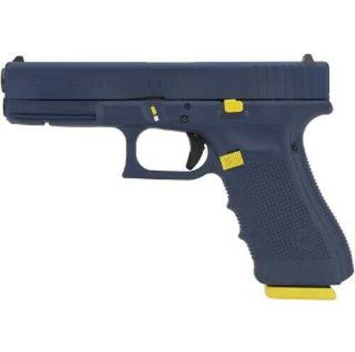 Pistol Glock 17 Navy Tribute 9mm 4.49" Barrel 17rd Fathom Blue Frame Insignia Yellow Accents