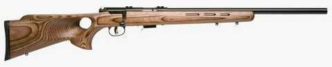 Savage Arms 93R17 BTV TBS 17 HMR Rifle 21" Blued Heavy Barrel Thumbhole Stock Brown Laminated Wood