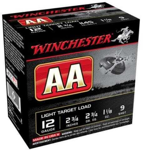 12 Gauge 25 Rounds Ammunition Winchester 2 3/4" 1 1/8 oz Lead #9