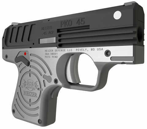 Heizer Defense PKO-45 .45 ACP Semi Auto Pistol 2.75" Barrel 7 Rounds Stainless Steel with Black/Stainless Finish