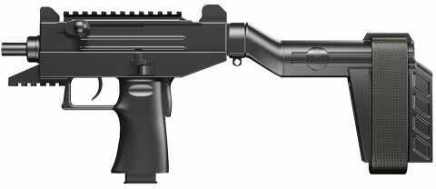 Israel Weapon Industries IWI UZI Pro Semi-Auto 9mm Luger Parabellum Pistol, 4.5" Cold Hammer Forged CrMoV Barrel, Blowback O